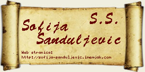 Sofija Sanduljević vizit kartica